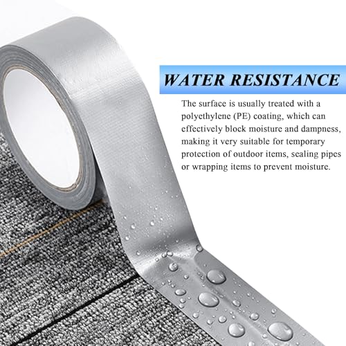 2 Pack Duct Tape Heavy Duty, Waterproof, Heat Resistant, Strong Adhesive Packaging Tape for HVAC, Home Improvement, Outdoor, Packing Boxes, Pipe Insulation, Window Sealing (21 Yards x 2 Inch) - size: 2 Rolls, 2" x 21 Yds