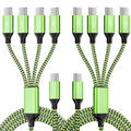 USB C Splitter Multi Charging Cable for Multiple Devices, 2Pack 5FT - color: Green&Black