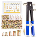 KADRICK Rivet Nuts Tool Kit with 560PCS Metric Threaded Rivets (M3 M4 M5 M6 M8), Heavy-Duty 16" Rivet Nut Gun with 5 Mandrels, Nutsert Tool Kit for Metal, Automotive, DIY Projects - size: Metric Tool Kit 560Pcs