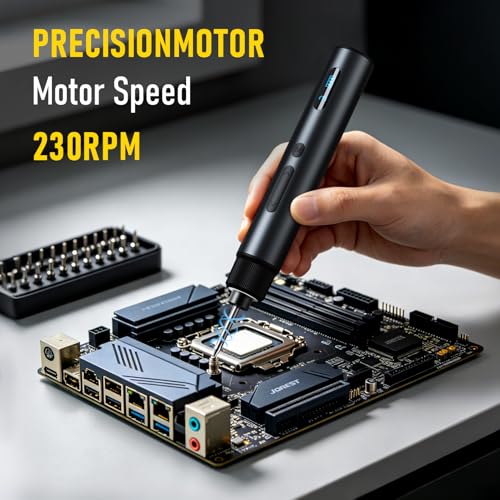 Electric Screwdriver Cordless, Max 7Nm Mini Electric Screwdriver 3-Speed Torque, 5V Power Screwdriver Set with 29 S2 Bits and Magnetic Case for Household Electronics Repair DIY