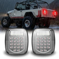 38 LED Black Lens Tail Lights for Jeep Wrangler YJ TJ CJ, Truck, Trailer, Boat, RV - Brake, Turn, Stop, License, Reverse, 12V Stud Mounted, Waterproof, Pack of 2