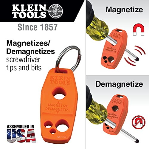 Klein Tools 85146 Screwdriver Set with Magnetizer / Demagnetizer for Magnetic Tips 3 Slotted, 3 Phillips, Home Improvement, 7-Piece