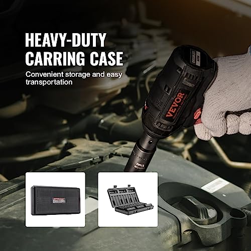 VEVOR 1/2" Drive Impact Socket Set, 13 Piece Deep Socket Set Metric 10-24mm, 6 Point CR-V Alloy Steel for Auto Repair, Easy-to-Read Size Markings, Rugged Construction, Includes Storage Case - size: 1/2" 13PCS Deep