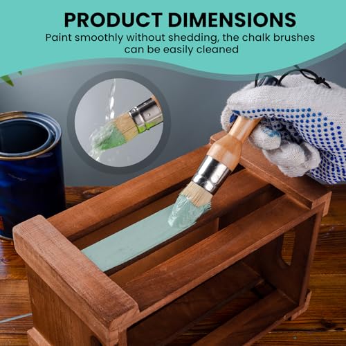 Mister Rui Chalk Wax Paint Brush, 3pcs, Chalk Paint Brushes for Furniture - size: 3PCS, Small
