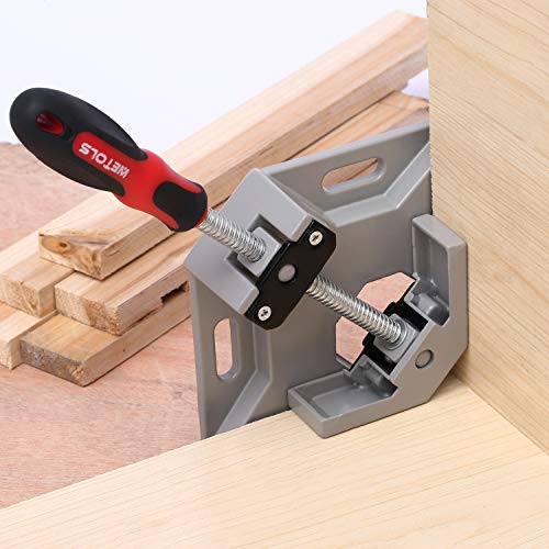 WETOLS 90 Degree Corner Clamp Set, 4 Pcs Adjustable Clamps for Woodworking