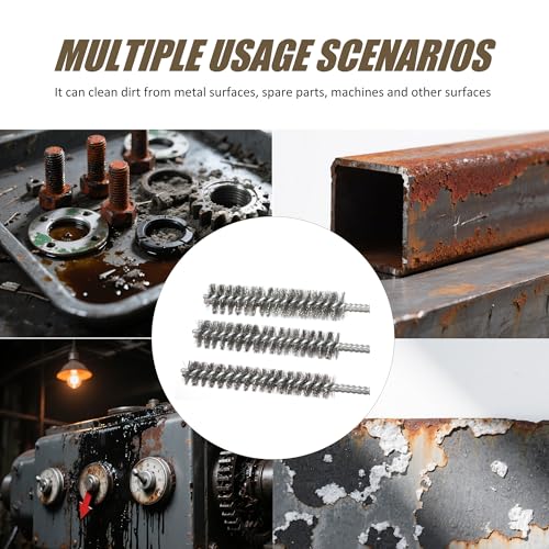 5 PCS Stainless Steel Wire Tube Brushes, 5 Size 11.8 Inch Brush Flexible Long Wire Cleaning Brush for Parts, Engine, Tubes, Cylinders