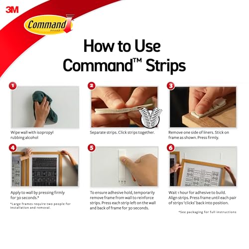 Command Medium and Large Picture Hanging Strips, Damage Free Hanging Picture Hangers, No Tools Wall Hanging Strips for Living Spaces, White, 16 Medium Pairs and 16 Large Pairs (64 Total) - size: 16 Large Pairs, 16 Medium Pairs