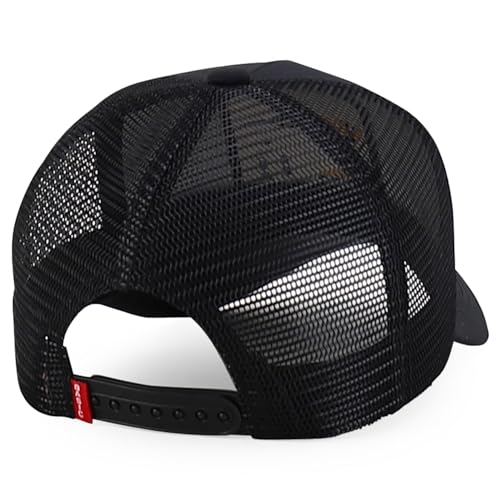 Trendy Apparel Shop 5 Panel Structured Tool Theamed Design Trucker Cap - color: Drill Black