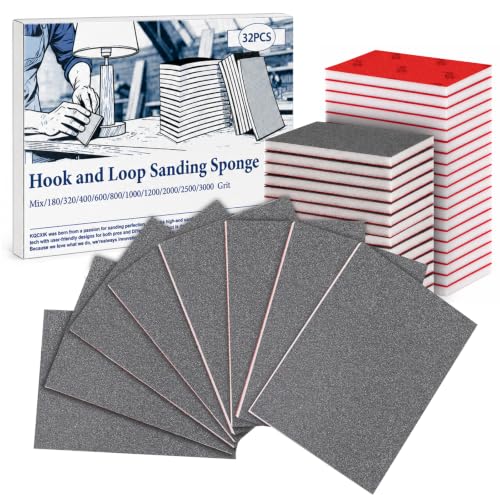 32 PCS 400 Grit Sanding Sponge, Soft and Flexible Sandpaper Block - style: 32Pcs 400Grit