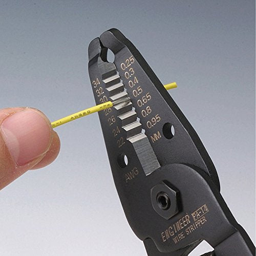 ENGINEER PA-14 Professional Precision Wire Stripper for Micro-Thin Wires. Made in Japan. Solid Wire (AWG 32-20), Stranded Wire (AWG 34-22). Sharp & Perfect Round Finishing Edge