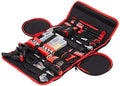 86-Piece Household Hand Tool Set with Roll-Up Bag – Tool Kit with Screwdrivers, Pliers, Wrenches, and More – Great for the Home or Car by Stalwart - color: Red