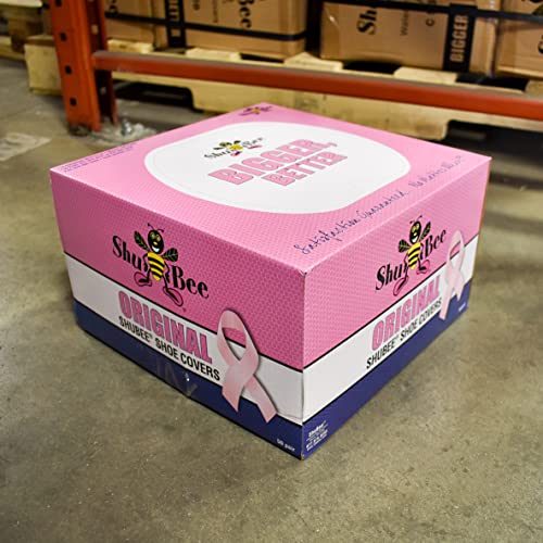 ShuBee Original Disposable, Extra-Large Boot and Shoe Covers, Thicker & Stronger, Durable Protection for Floors - 50 Pairs - color: Pink