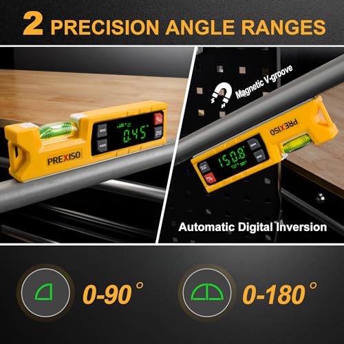 PREXISO Digital Level & Digital Protractor, 7" Angle Finder 0-90° & 0-180°