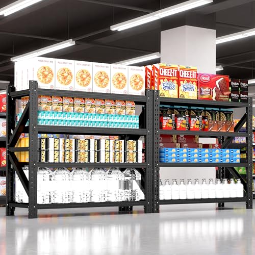 Heavy Duty Metal Shelving Units, Garage Shelves & Storage System - size: 67"W x 24"D x 63"H