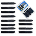 12 Pack 1/4-20 x 1-1/2 Inch Black Hanger Bolts 1/4-20" Double Headed Bolts 1/4 Wood Dowel Screw Self-Tapping Screw Hanger Bolts for Furniture Screws Double Screw Threaded Rods Bolt 37mm Length - size: Black 1/4-20"x1-1/2"-12PCS