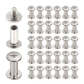 30 Sets M5*12mm 304 Stainless Steel Chicago Screws for Leather, DIY Craft, Bookbinding & Artistic Projects - color: 304 stainless steel, size: M5*12mm