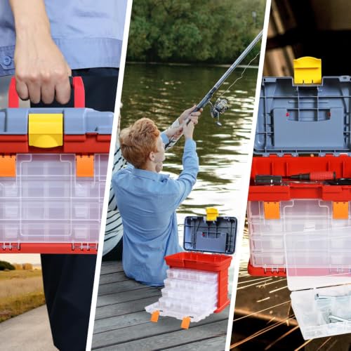 Torin Portable Tool Box, Small Parts Organizer with Drawers, tackle box - size: 11IN