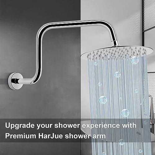 S Shaped Shower Arm, High Rise Shower Head Extension Pipe Standard 1/2" Connection with Flange, Awesome Shower Experience-Stainless Steel Bathroom Accessory(16 Inch Z-S Shape, Chrome Finish) - color: Chrome Finish, style: 16" Z Shape