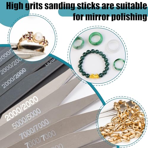 Honoson 20 Pcs Sanding Sticks Model, Low Grits Rating, Double Angle Shape - style: Double Angle Shape