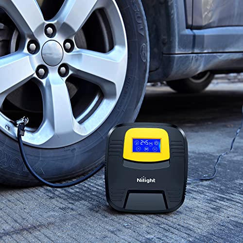 Nilight Digital Tire Inflator Air Compressor Portable Pump w/Pressure Gauge - color: Touch Screen Air Pump
