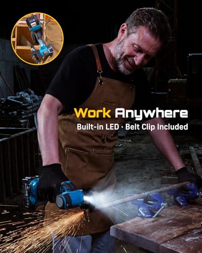 Seesii 21V Brushless 3" Cordless Cut-Off Tool with 2x 4.0Ah Batteries