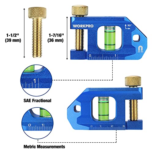 WORKPRO 2.5 Inch Small Magnetic Torpedo Level, Conduit Bending Level - size: 2.5inches