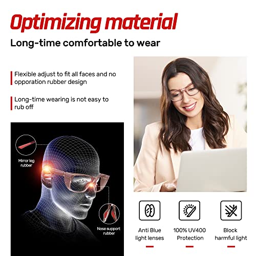 Safety Glasses Anti-Fog Eye Protection Blue Light Blocking Glasses for Women Men - color: Pink