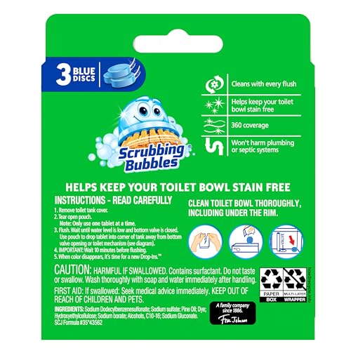 Scrubbing Bubbles Continuous Clean Toilet Tank Drop-Ins, 3 Count - size: 3 Count (Pack of 1)