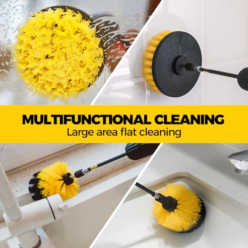 Holikme 10Pack Drill Brush Attachments Set，Power Scrubber Kit for Clean
