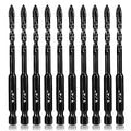 Concrete Drill Bit Set 10 Pcs, 1/4" Masonry Drill Bits, Hex Shank - size: 1/4", 10 Pcs