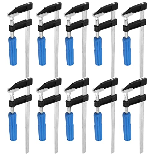 10 Pack 8 Inch Bar Clamps, F Steel Bar Clamps with Pad Protector for Welding, Woodworking and DIY Project - size: 10 Pack 8 Inch
