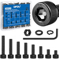 398PCS M5 Socket Head Cap Bolts Kit with Nuts, Flat & Spring Washers - size: G12.9 M5 398PCS