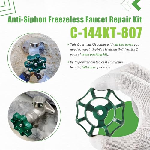 C-144KT-807 Wall Hydrant Complete Service Kit and 2 Pack C-134KT-803 Stem Packing Replacement Kit, for C-144 C-244 Series Wall Hydrants - style: C-144KT-807 and 2 Pack C-134KT-803
