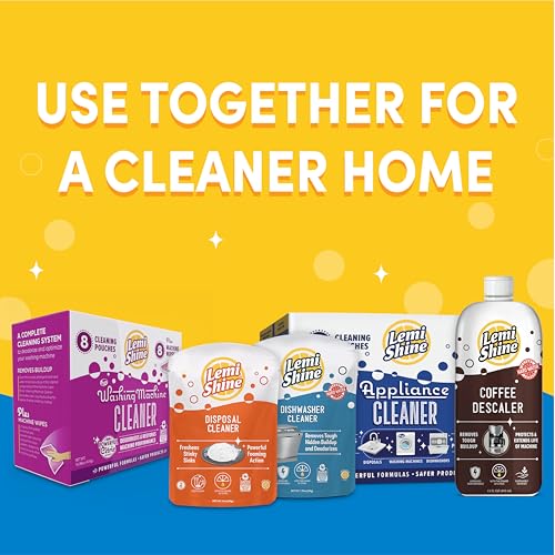 Lemi Shine Washing Machine Cleaner Plus Machine Wipes - 16.88 oz (8 Pack) - size: 16.88 Ounce (Pack of 1)