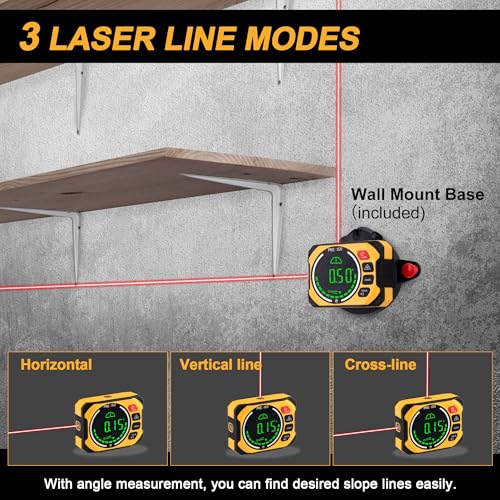 PREXISO 3-in-1 Magnetic Digital Angle Gauge, Digital Level with Laser Level