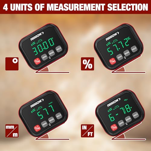 ARROW Digital Angle Gauge, ±0.1° Accuracy