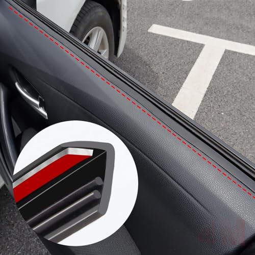 AUTOXBERT 4M/13Ft Car Window Side Seal Strip V Shape Rubber Seal Weather Strip Car Front Rear Window Trim Edge Moulding Weatherstrip for Waterproof Anti Noise Dust Sound Insulation Trim Molding