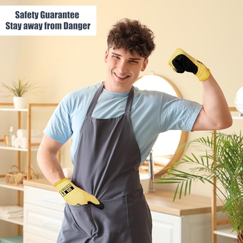 DongChu Insulated Electrician Gloves, 400V Electrical Work Gloves with Non-Slip Grip, Flame Retardant for Home Repair, Outlet Replacement, DIY Projects, Large