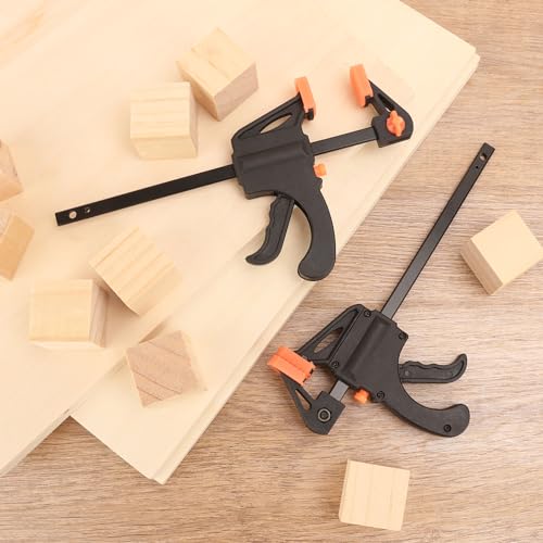 20 Pack 4 Inch F Bar Clamp, Medium Duty 70lbs One Handed Clamps/Spreader, Bar Clamps for Woodworking, Crafting, by GENHAKON - size: 20 Pack 4 Inch