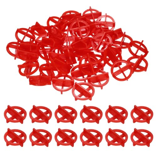 PATIKIL 5/64inch (2mm) Cross Removable Tile Spacers, 1000 PCS Plastic Cross Leveling Clips Reusable Wall Floor Construction Tools for Various Type of Tile Leveling, Red - color: Red, size: 5/64inch (2mm)