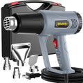 Heat Gun, 10Ft power cord Heavy Duty Hot Air Gun 572&1112℉ Dual Temperature Control 4 Nozzels & Paint Scraper Overload Protection for Paint Stripping (Heat Shrink Tubing Kit)