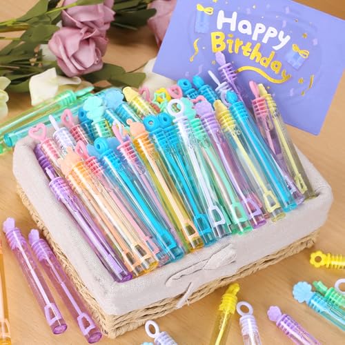 300 Pack Mini Bubbles Bulk, Kids Party Favor Wand Sticks with Gift Box