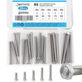 M6 x 60mm 65mm 70mm 75mm 80mm Hex Bolts, Hexagon Head Screws, 304 Stainless Steel(A2-70), Metric Fully Thread, Bright Finish, Assortment Kit 20PCS - size: M6x60-80mm(20PCS)