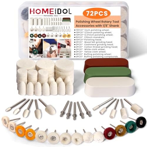 72Pcs Polishing Kit for Dremel Buffing Wheels with Polishing Compound - style: Style 2