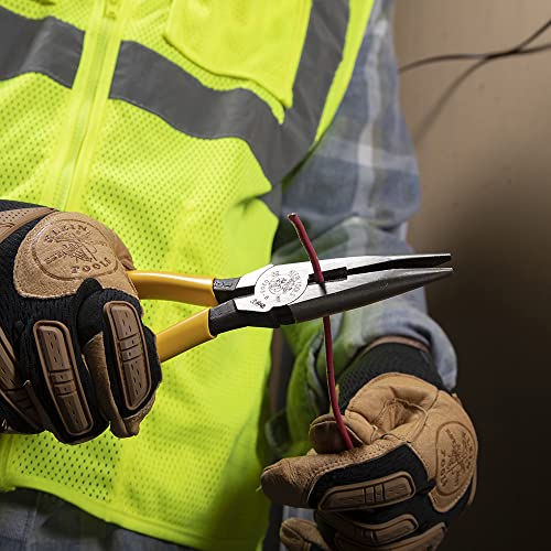 Klein Tools D203-8 Needle Nose Pliers, Long Nose Side Cutters, Alligator Pliers with Extended Handles, 8-Inch - style: Side Cutting