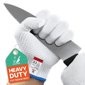 NoCry Superior Heavy Duty Cut Resistant Work Gloves with Grip Dots, Level 5
