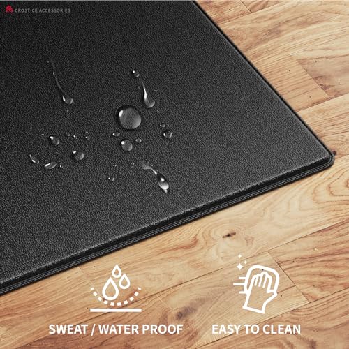 Bike Mat Compatible with Peloton Bike, 6mm Floor Protector - size: 36x72", style: Black Style