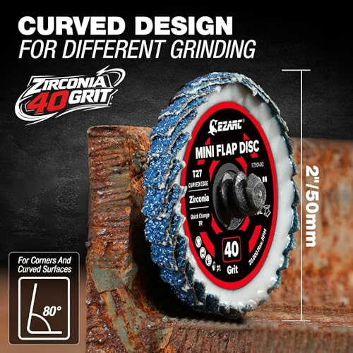 EZARC Zirconia Flap Disc Set, 2 and 3-Inch 40 Grit, 10PCS - size: 40Gr 10P