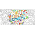 Dvbonike Jumbo Stay Groovy Coloring Poster Retro Hippie Boho DIY Paper - style: Groovy