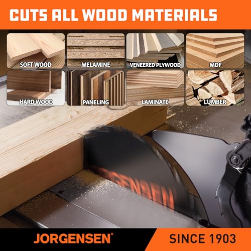 JORGENSEN 6-1/2" 60T Circular Saw Blade, Carbide Tipped Finish Blade